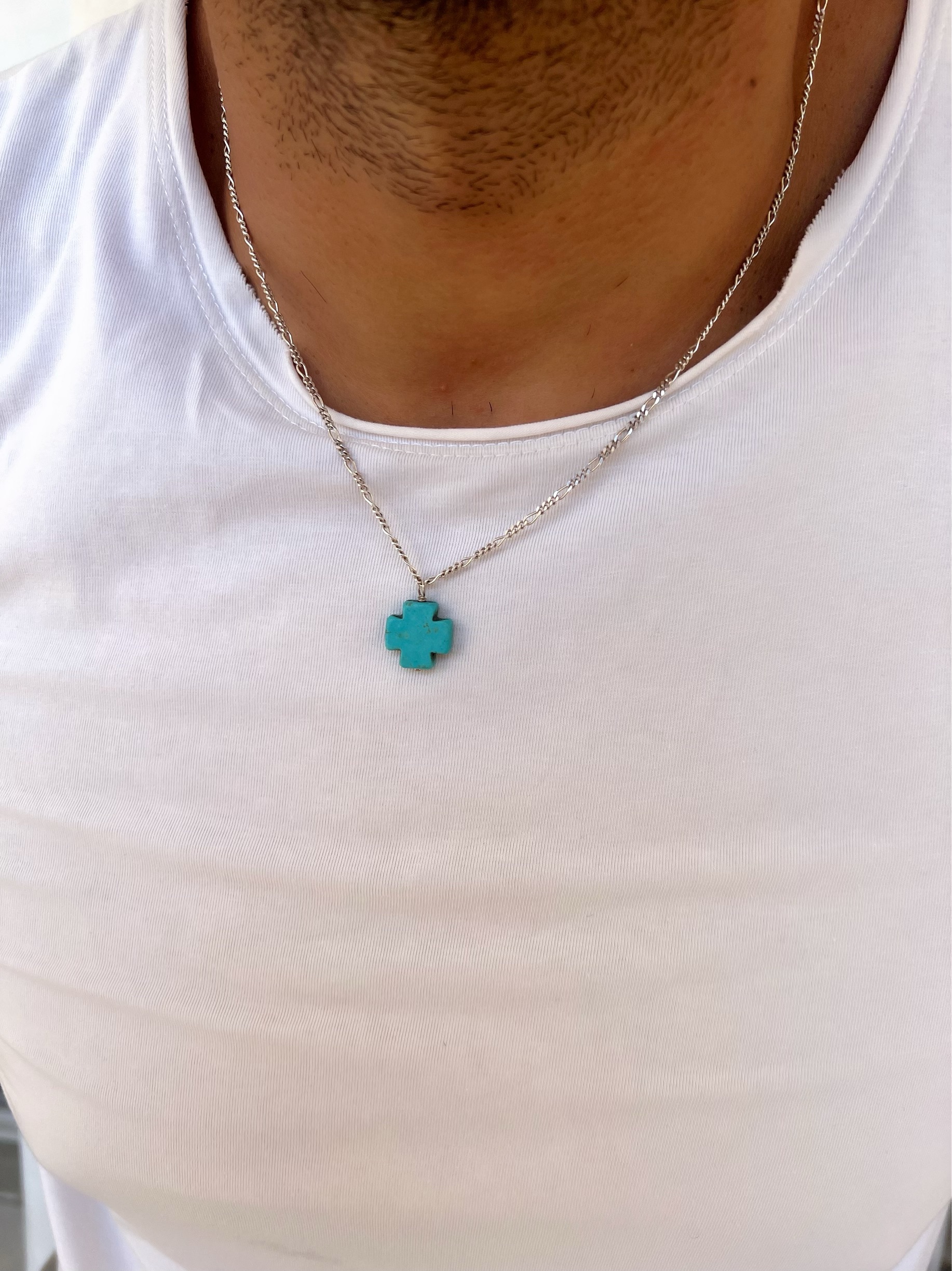 Men Square Turquoise Pendant Necklace | SHEIN ASIA