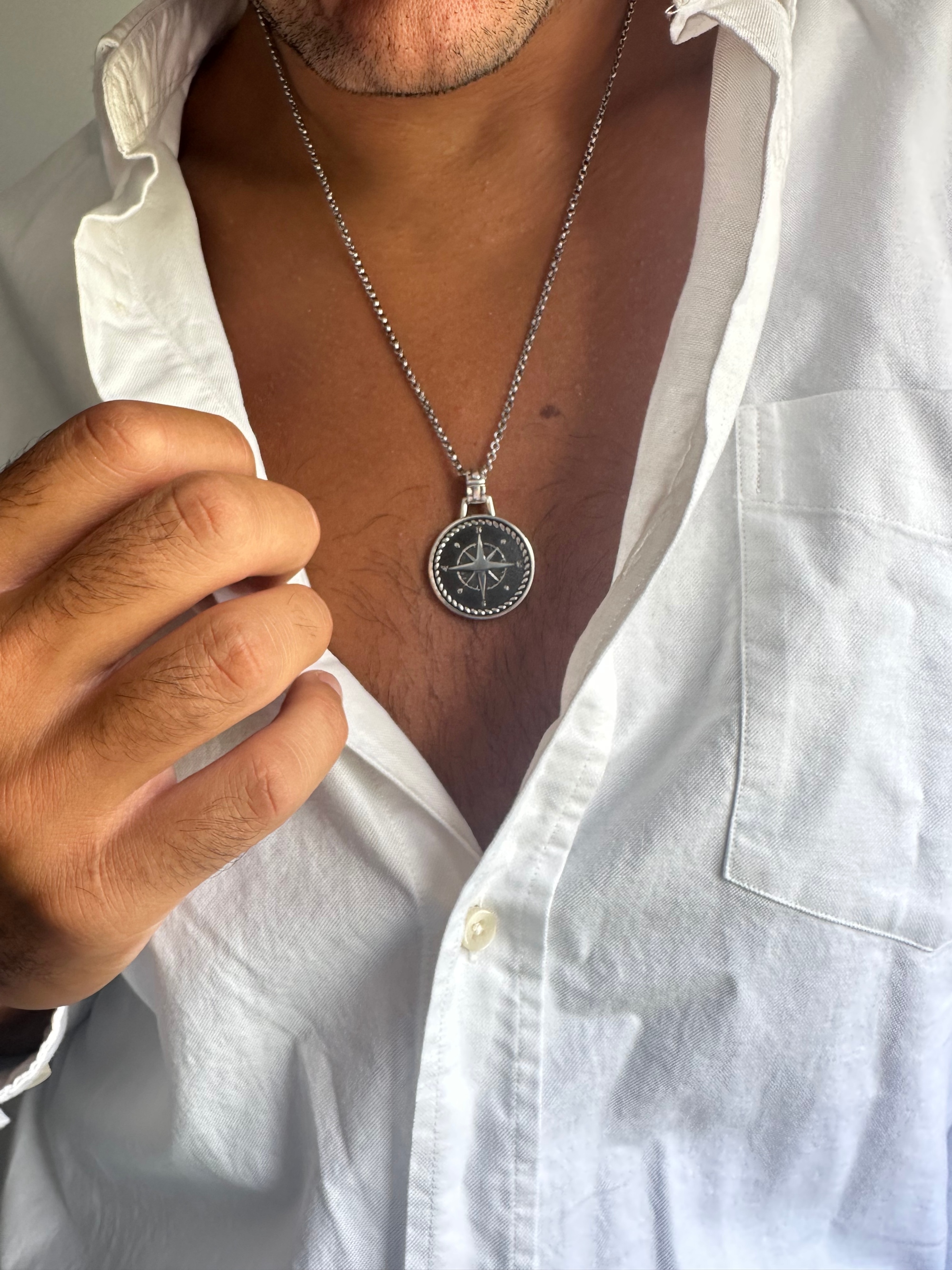 Titanium Dad Pendant - Mens Custom Necklaces - Maven Metals