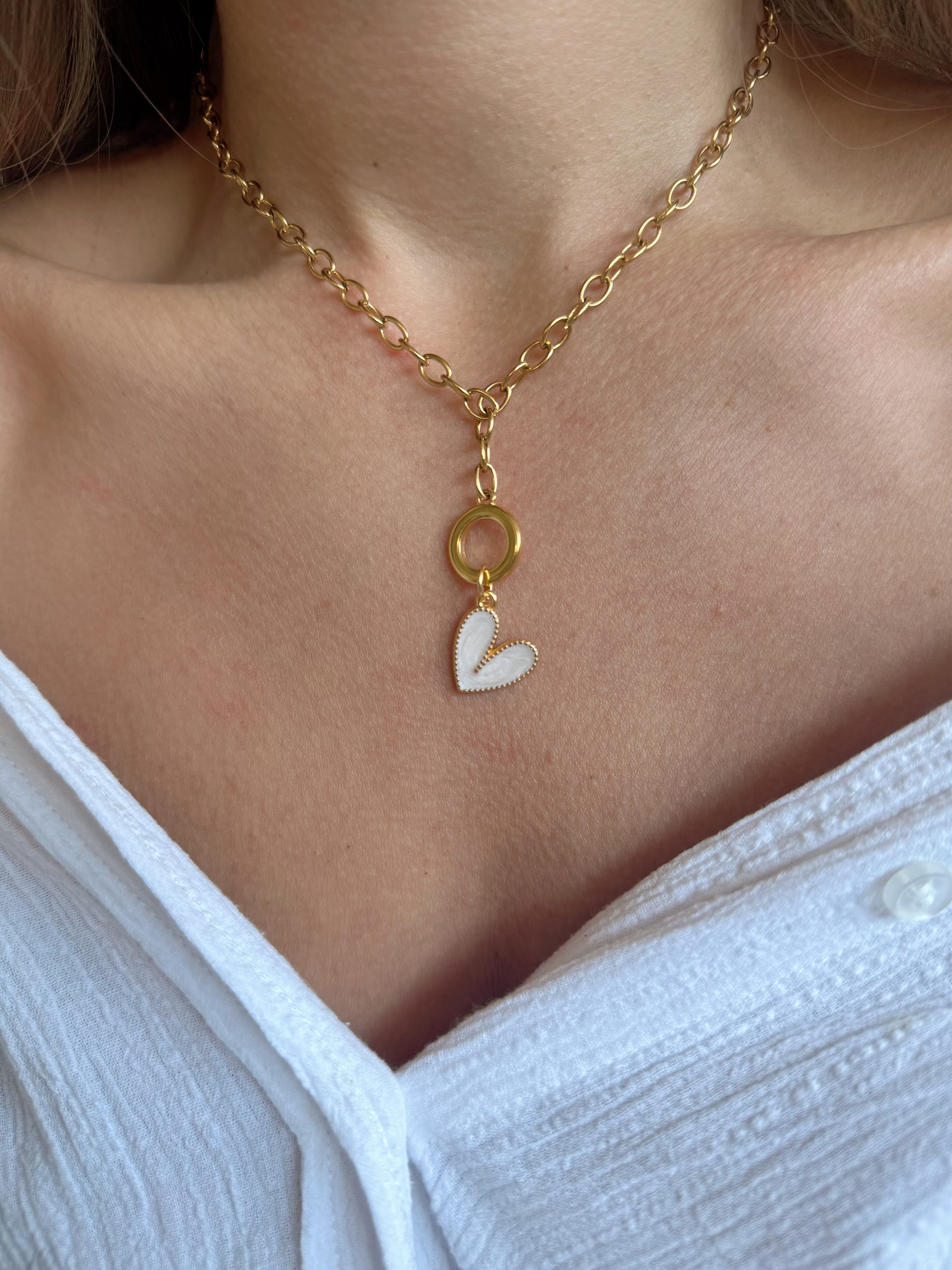 Lausanne Necklace - Pearl Chunky Pendant Necklace in Gold | Showpo USA