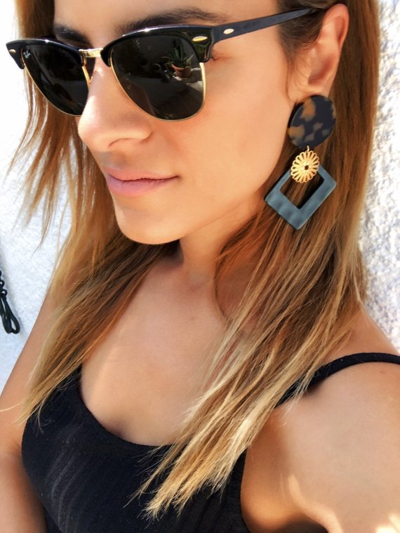 EARRINGS :: Αnimal Print Geometric Earrings - Christina Christi ...