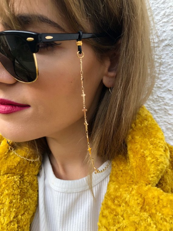 Glasses Chains :: Gold Crosses Sunglasses Chain - Christina Christi ...