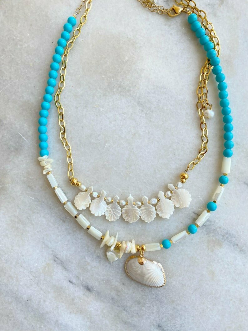 NECKLACES :: Women's Necklaces :: Summer Beaded Necklaces, Leafs &Shell ...