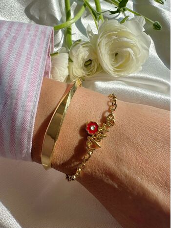 Vintage Gold Tone Enamel Miami Florida Souvenir Enamel Roses Bracelet | eBay