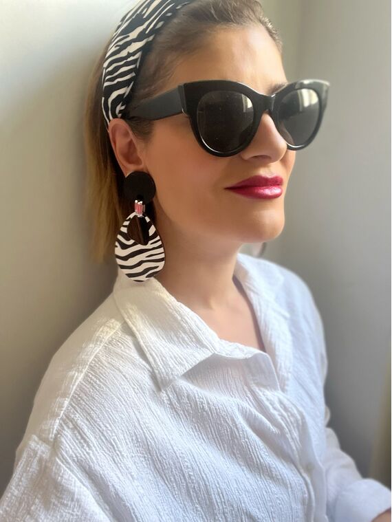 JEWELRY :: Earrings :: Clip On Wooden Earrings Zebra Color - Christina ...