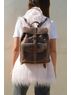 christina Christi | Waxed Brown Leather Backpack 