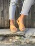 christina Christi | Brown Leather Flatform Sandals 