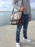 christina Christi | Deep Brown Leather Messenger Bag 17'' 