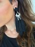 christina Christi | Black Silk Tassels Earrings 