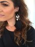 christina Christi | Black Silk Tassels Earrings 