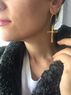 christina Christi | Gold Cross Earrings Large 