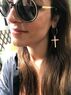 christina Christi | Silver Cross Earrings Large 