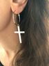 christina Christi | Silver Cross Earrings Large 