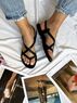 christina Christi | Black Strappy Sandals (Strappies) 