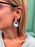 christina Christi | Silver Mirror Clay Hoop Earrings 