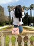christina Christi | Pink Leather Shoulder Bag - Pink and Vintage 
