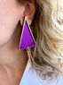 christina Christi | Purple Triangle Earrings 