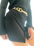christina Christi | Buckle Belt Women Beige Leather - Buckles on the Belt 