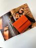 christina Christi | Orange Leather Top Handle Bag - Petite Beauty 