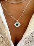 christina Christi | Protection Evil Eye Necklace Silver Chain 