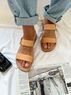 christina Christi | Mens Leather Slingback Sandals Two Straps 
