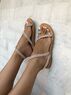 christina Christi | Gold Pearls Sandals 