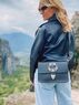 christina Christi | Feminism Power - Women Leather Handbag Black 