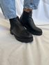 christina Christi | Black Leather Ankle Boots 