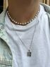 christina Christi | Mens Pearls Necklace n  Christian Necklace Sterling Silver 