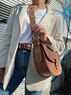 christina Christi | Brown Leather Studded Bag - Rock Flame 