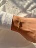 christina Christi | Minimal Evil Eye Bracelet Gold Plated Sterling SIlver 925. 