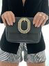 christina Christi | Handmade Formal Leather Handbag Gold Buckle - ''Night Out'' 