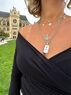 christina Christi | Silver Layering Necklaces Enamel Stones 
