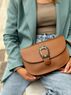 christina Christi | Brown Leather Shoulder Bag- Lucky Horseshoe 