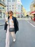 christina Christi | Gray Leather Handbag - Hiver à Paris 