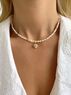 christina Christi | Freshwater Pearls Beded Necklace Heart CZ 