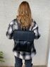 christina Christi | Black Leather Backpack 2 Straps 