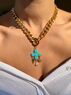 christina Christi | Turquoise Enamel Cross Pendant Charms 