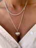 christina Christi | Heart Charm and Chain Necklaces Real Sterling SIlver 925 