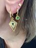 christina Christi | Gold Evil Eye Hoop Earrings Minimal 