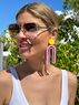 christina Christi | Boho Earrings Clip On Summer Purple 