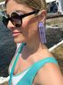 christina Christi | Long Earrings Clip On Purple Bars 