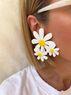 christina Christi | Floral Clip On Earrings 