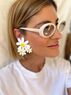 christina Christi | Floral Clip On Earrings 