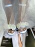 christina Christi | Wedding Leather Block Heel Sandals - Flowers Strap 