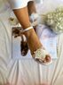 christina Christi | Bridal Block Heel Leather Sandals - The Moment 