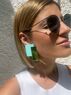 christina Christi | SIlver - Turquoise Clip On Earrings 