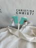 christina Christi | Ασημί - Τιρκουάζ Σκουλαρίκια με Κλιπ 