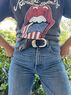 christina Christi | Two-Colored Buckle Belt- The Sound of Buckles 