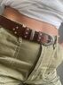 christina Christi | Studded Leather Belt Brown - Sence of Difference 