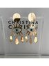 christina Christi | Gold Evil Eye Clip-On Earrings with Gold Plexiglass Designs 